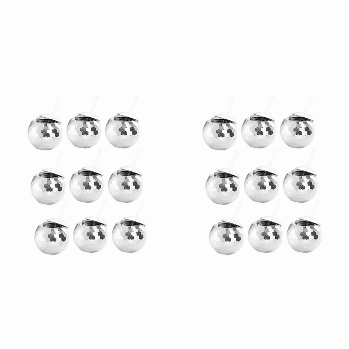 18 PCS Disco Ball Cups, 20 OZ Cups with Straws and Lid, Reusable Flash Tumbler Cocktail Cup for Partys Bar