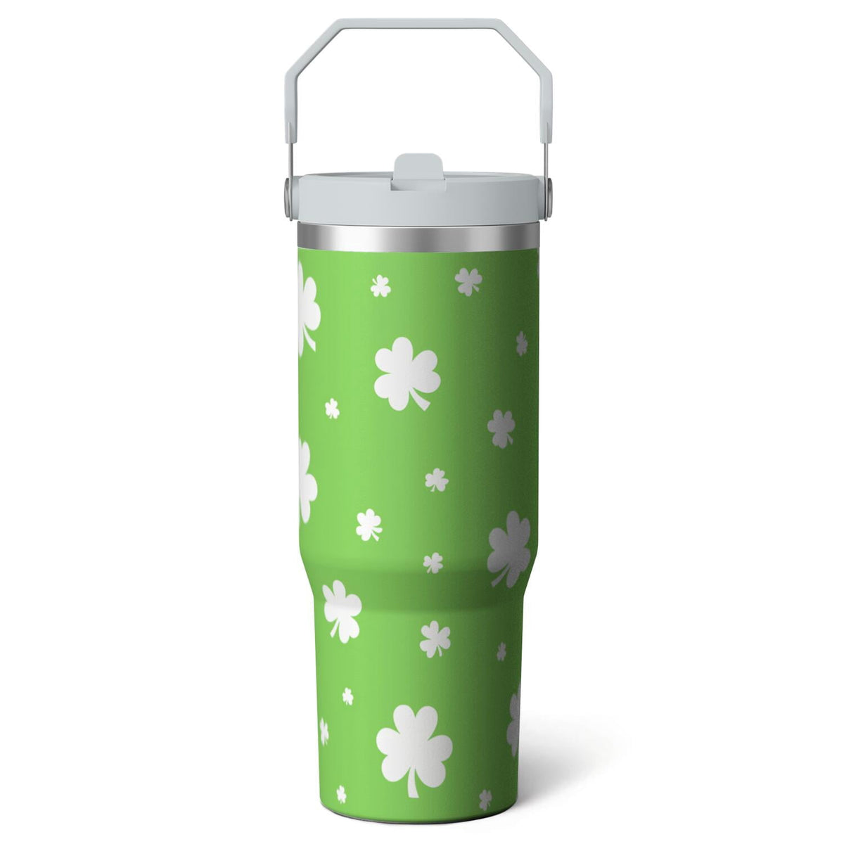 1pc Bow 30oz Tumbler with Straw & Handle - Insulated Stainless