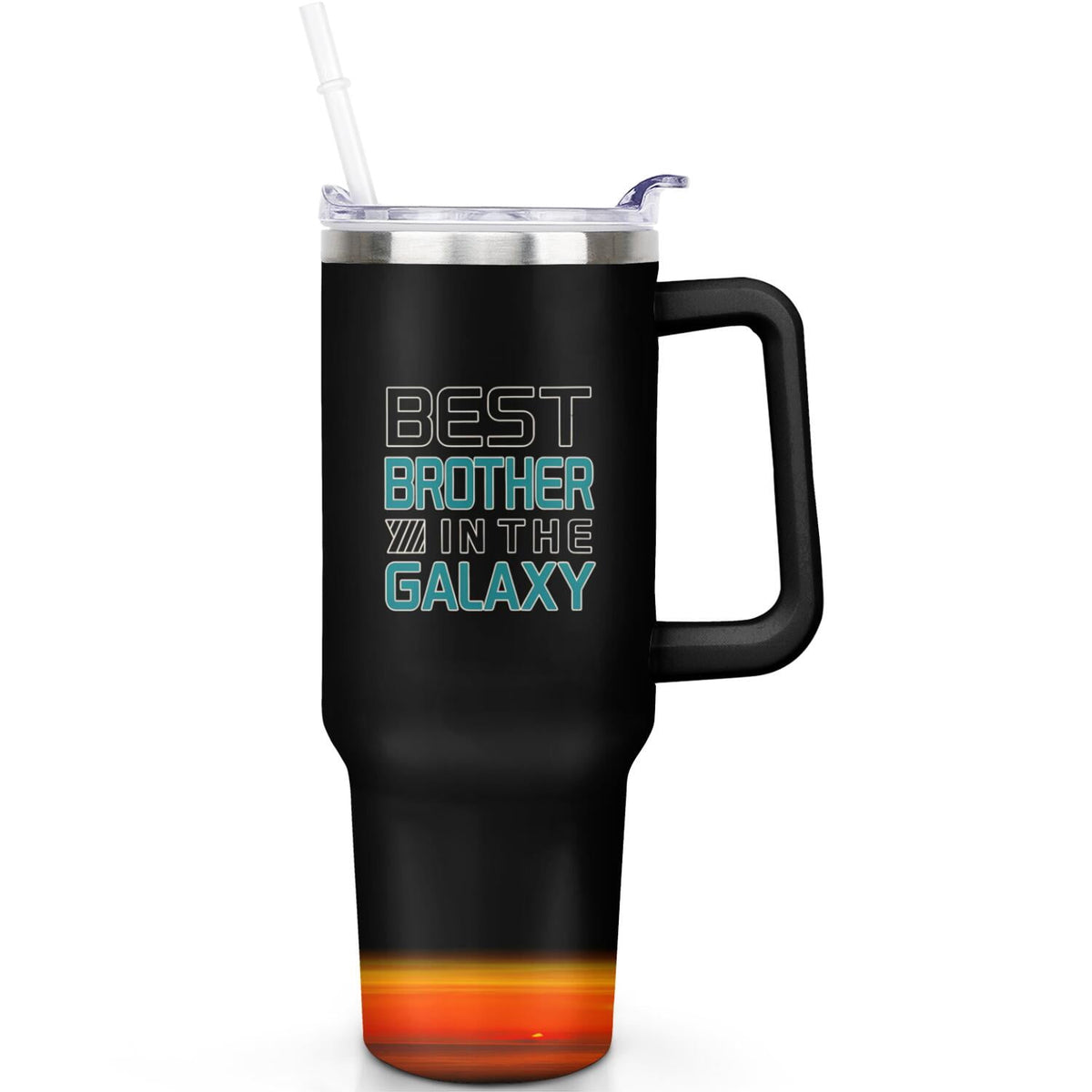 1pc cherry 40oz Tumbler with Straw & Handle - Insulated Stainless