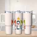 Premium Colorful MOM CLUB Stainless Steel Tumbler, 30oz