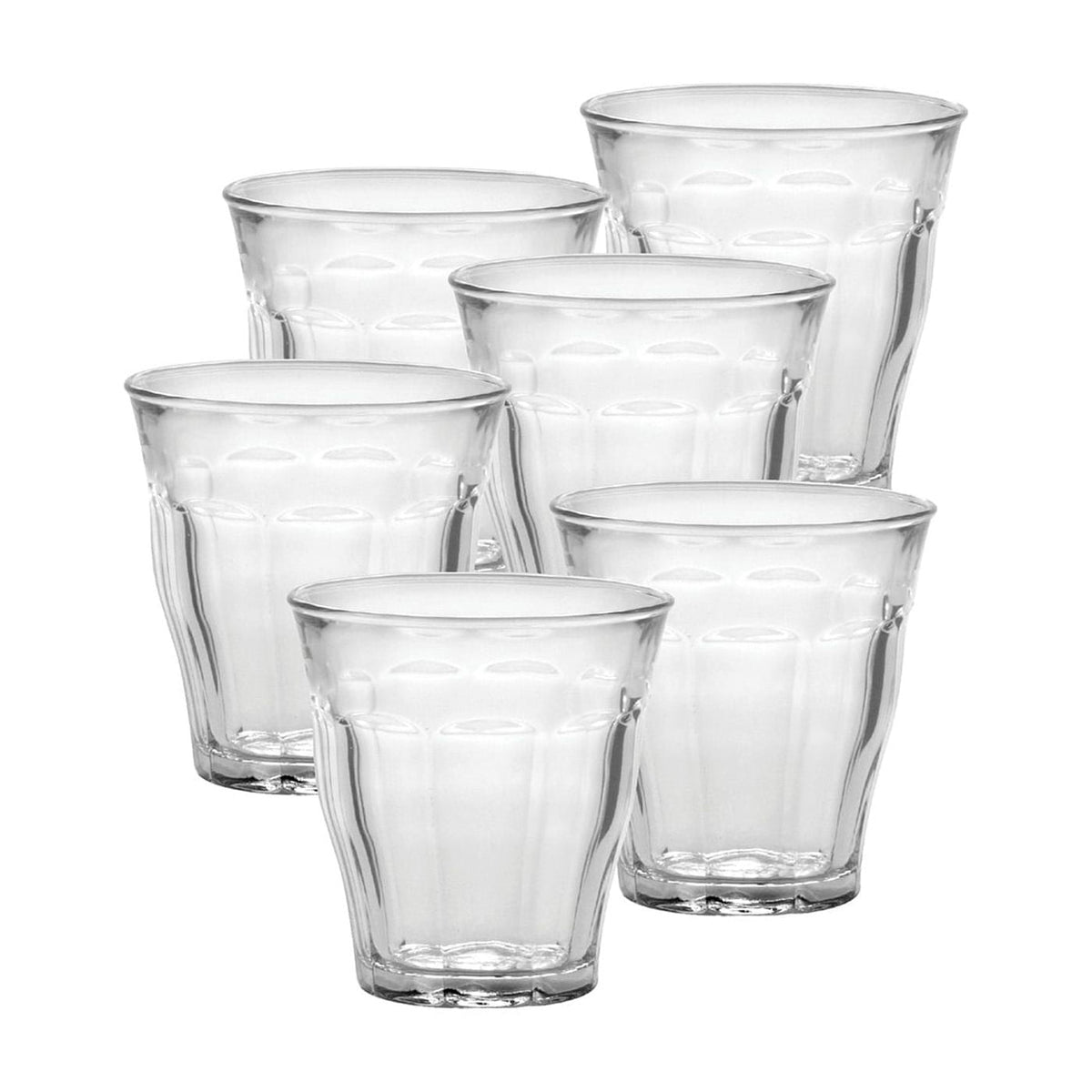 Duralex Picardie Made In France Clear Glass Tumbler, Set of 6, 5.75 Ounce