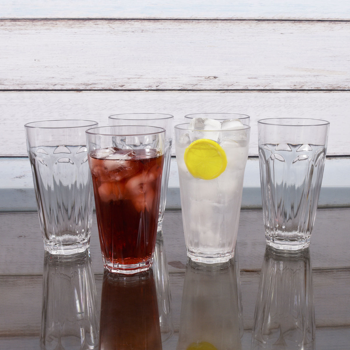 Nuglass 22oz Tritan Classic Tumbler 6-Pack, BPA Free Drinkware Set