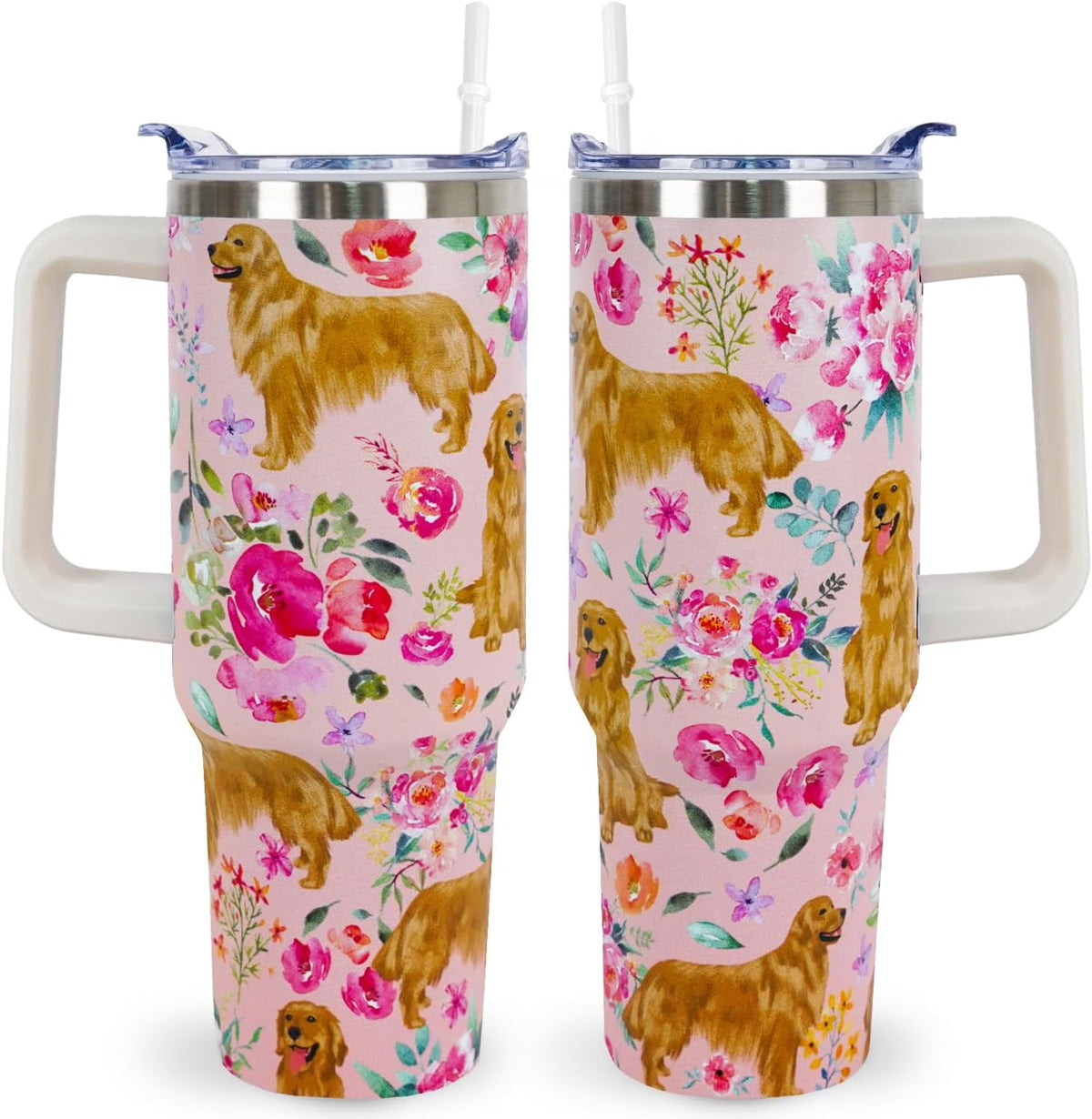 Pitbull Gifts Dog Tumbler Cup for Women Men 40oz Stainless Steel