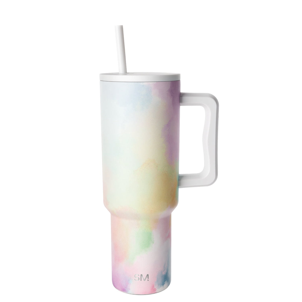 Simple Modern 40 fl oz Insulated Stainless Steel Trek Tumbler with Straw Lid | Cotton Candy Tie Dye
