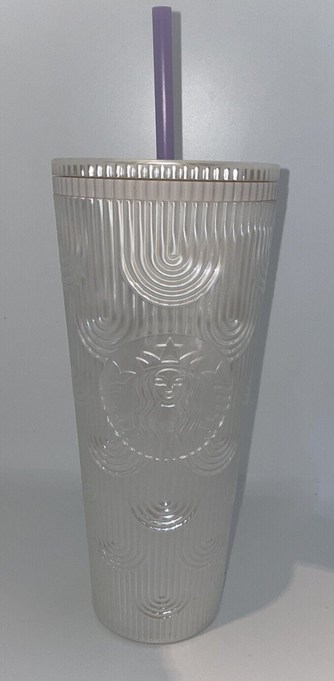 Starbucks 2023 Spring Pearl White 24oz Mermaid Venti Tumbler