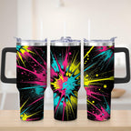 Vibrant Color Burst Stainless Steel Tumbler, 30oz