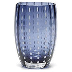 Zafferano Perle Glass Tumbler Set 6 Pieces  Grey Blue